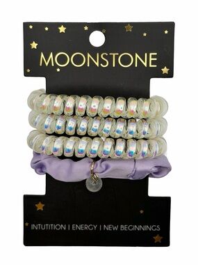 Nordstrom Moonstone Hair Accessory Set Spiral Hair Ties And Satin Scrunchie